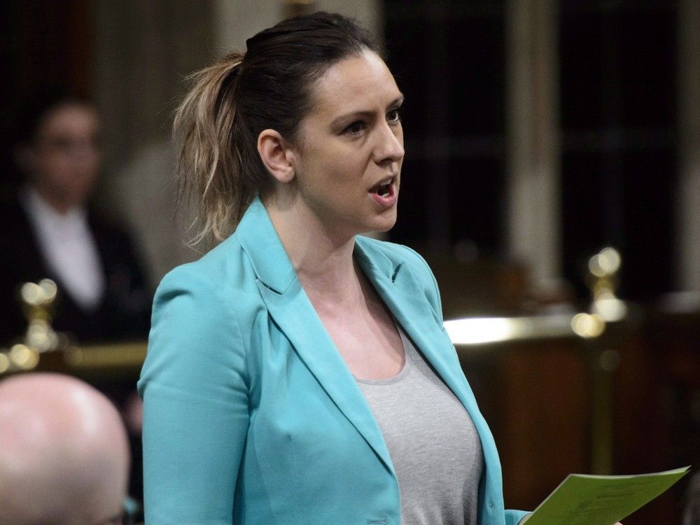  Brosseau stands during question period in the House of Commons in 2018.