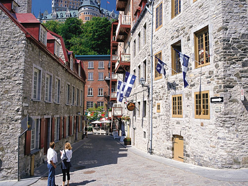A glimpse of typical architecture around Place Royale in Old Quebec City. A glimpse of typical architecture around Place Royale in Old Quebec City.