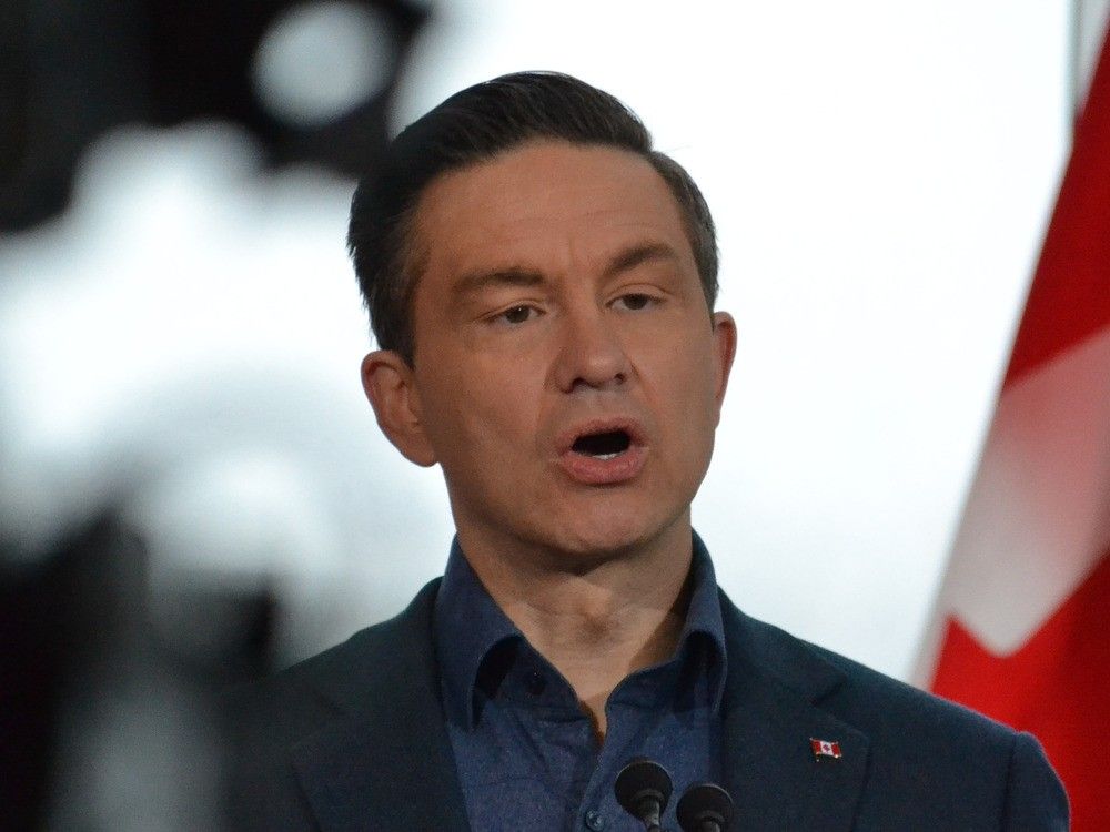 Conservative Party Leader Pierre Poilievre speaks during a stop in Saint John during the federal election campaign. Conservative Party Leader Pierre Poilievre speaks during a stop in Saint John during the federal election campaign.
