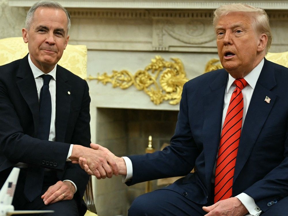 U.S. President Donald Trump meets with Prime Minister Mark Carney in the Oval Office of the White House in Washington, DC, on May 6, 2025. U.S. President Donald Trump meets with Prime Minister Mark Carney in the Oval Office of the White House in Washington, DC, on May 6, 2025.
