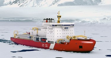Rendering of proposed polar-class icebreaker. Seaspan Vancouver's North Vancouver shipyard has been awarded a contract to build one of the icebreakers. A second is being built in Quebec.