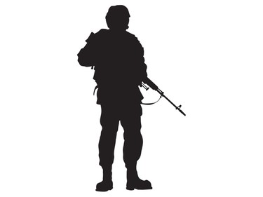 Illustration of a Canadian soldier