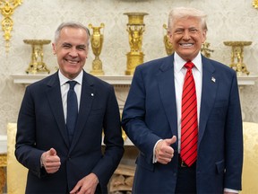 Mark Carney and Donald Trump.