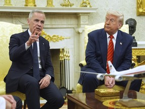 马克·卡尼和唐纳德·特朗普。