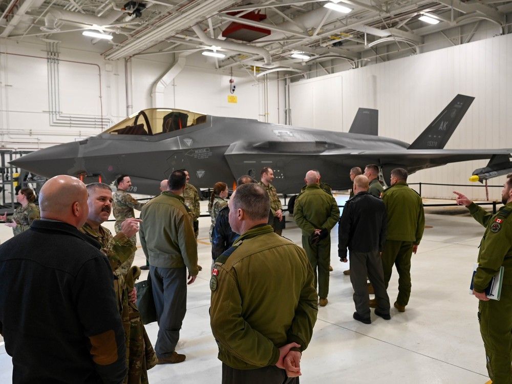  Royal Canadian Air Force personnel visited a U.S. Air Force base in Alaska in March for discussions on the F-35.