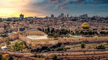 Overlooking Jerusalem from the Mount of Olives.