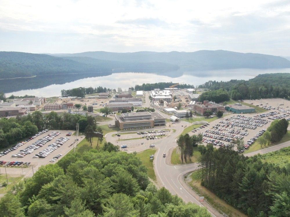 An aerial photo of the Chalk River Laboratories site, birthplace of the CANDU reactor.