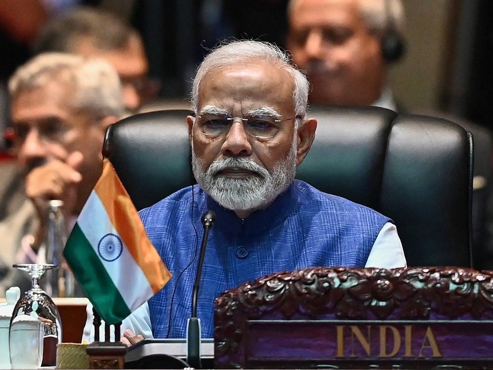 India's Prime Minister Narendra Modi attends the 19th East Asia Summit during the 44th and 45th Association of Southeast Asian Nations (ASEAN) Summits in Vientiane on October 11, 2024. India's Prime Minister Narendra Modi attends the 19th East Asia Summit during the 44th and 45th Association of Southeast Asian Nations (ASEAN) Summits in Vientiane on October 11, 2024.