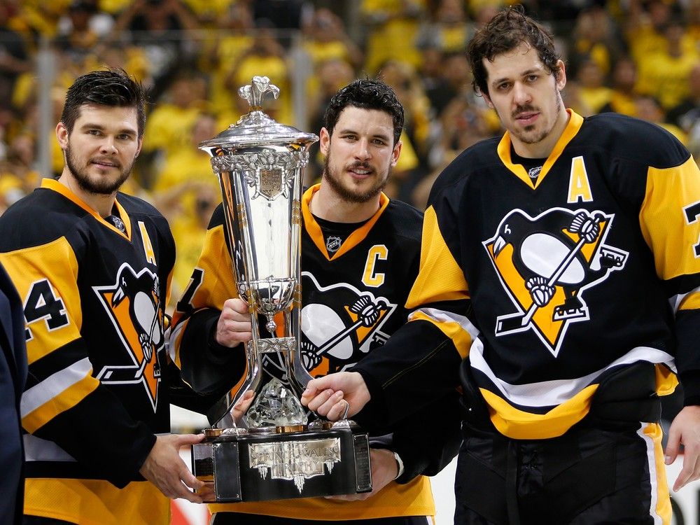  Sidney Crosby touched the Prince of Wales Trophy all three times he captained the Pittsburgh Penguins to Stanley Cup championships.