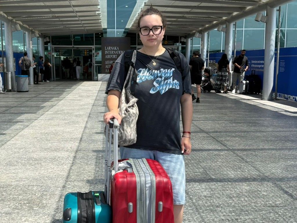  Pe’er Krut outside an airport in Cyprus.