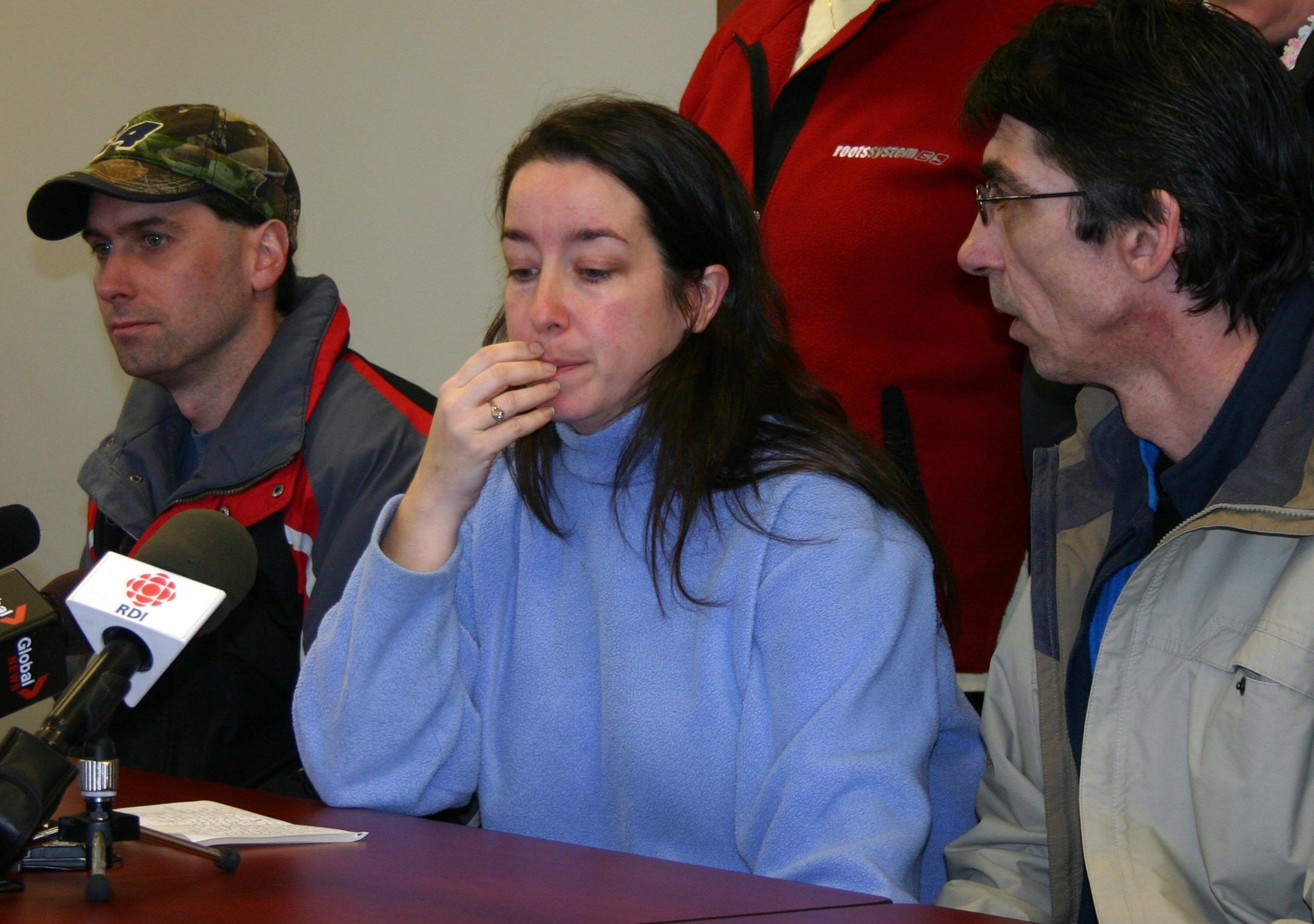 Penny Boudreau makes a televised plea on Jan. 29, 2008, for the safe return of her 12-year-old daughter, Karissa. Paul Boudreau, Karissa’s father, is on the left and to the right is her boyfriend. Penny Boudreau makes a televised plea on Jan. 29, 2008, for the safe return of her 12-year-old daughter, Karissa. Paul Boudreau, Karissa’s father, is on the left and to the right is her boyfriend.