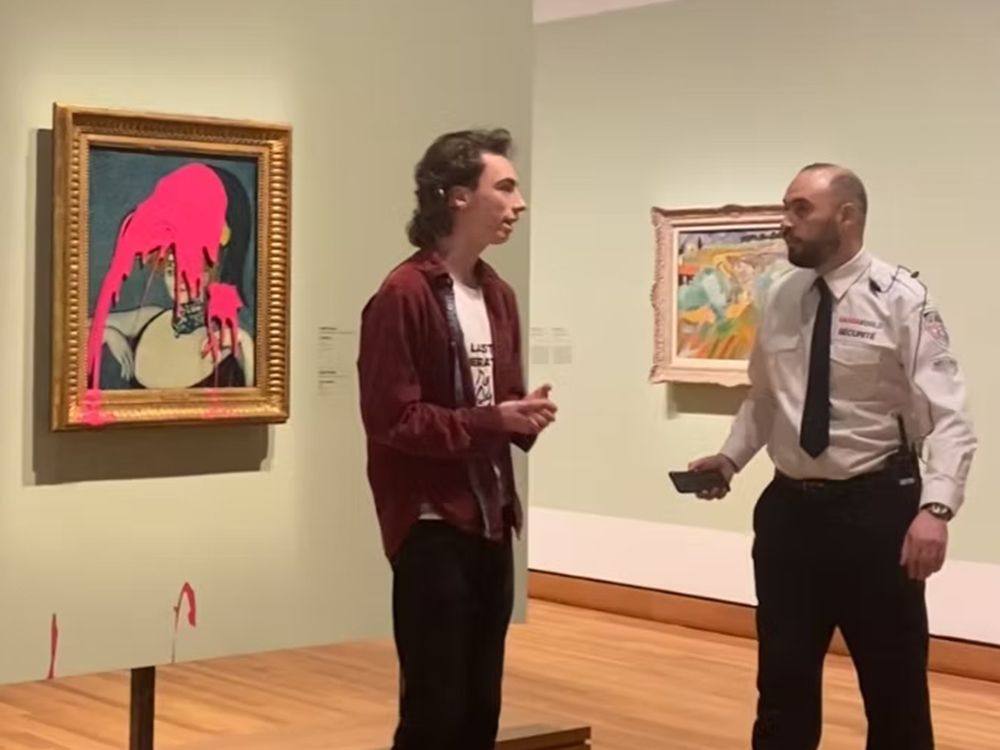 NextImg:Climate activist douses pink paint on Picasso painting at Montreal museum