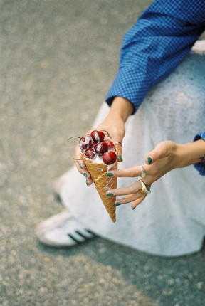 Black cherry and anise ice cream