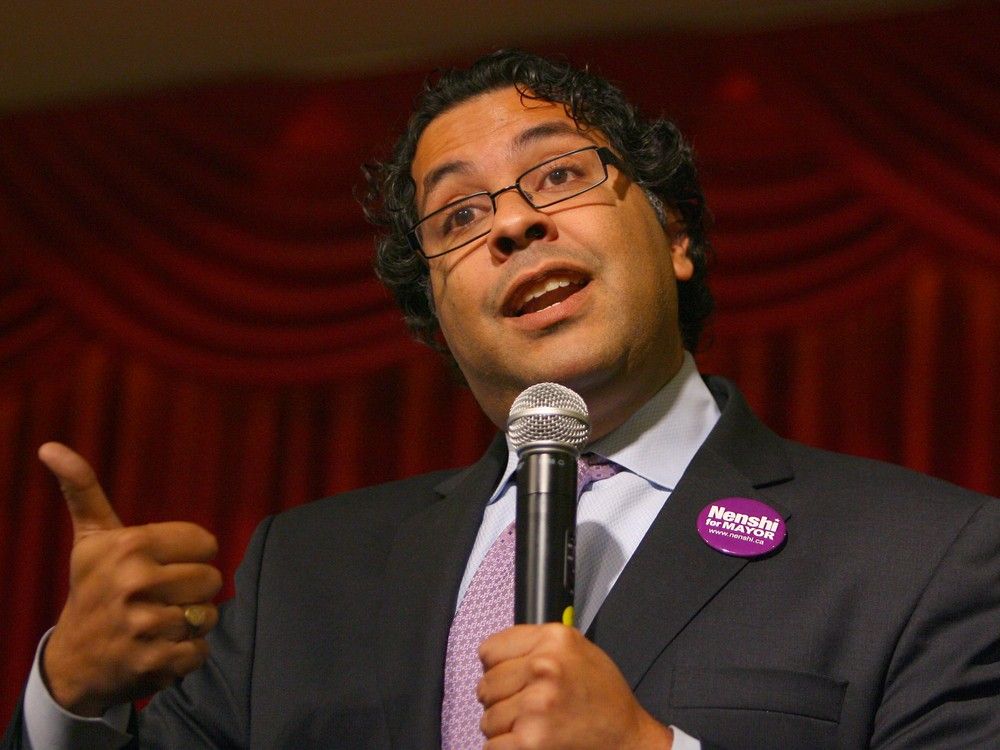  Naheed Nenshi participates in a mayoralty forum on Sept. 22, 2010. Jim Wells/QMI Agency.