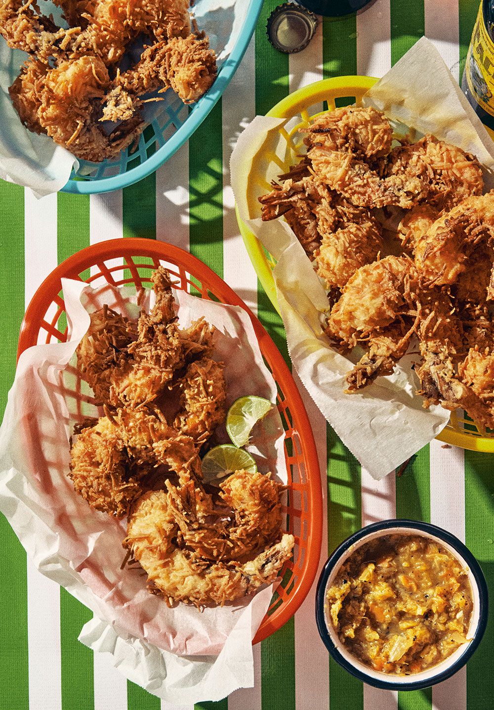  “Some things just go together,” Rick Martínez says of his coconut shrimp and charred pineapple-habanero salsa.