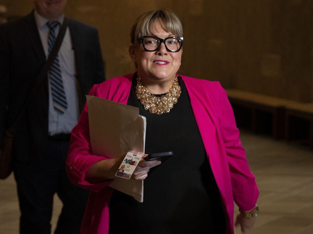 Jenni Byrne makes her way to a Procedure and House Affairs committee meeting Thursday, May 11, 2023 in Ottawa. Jenni Byrne makes her way to a Procedure and House Affairs committee meeting Thursday, May 11, 2023 in Ottawa.