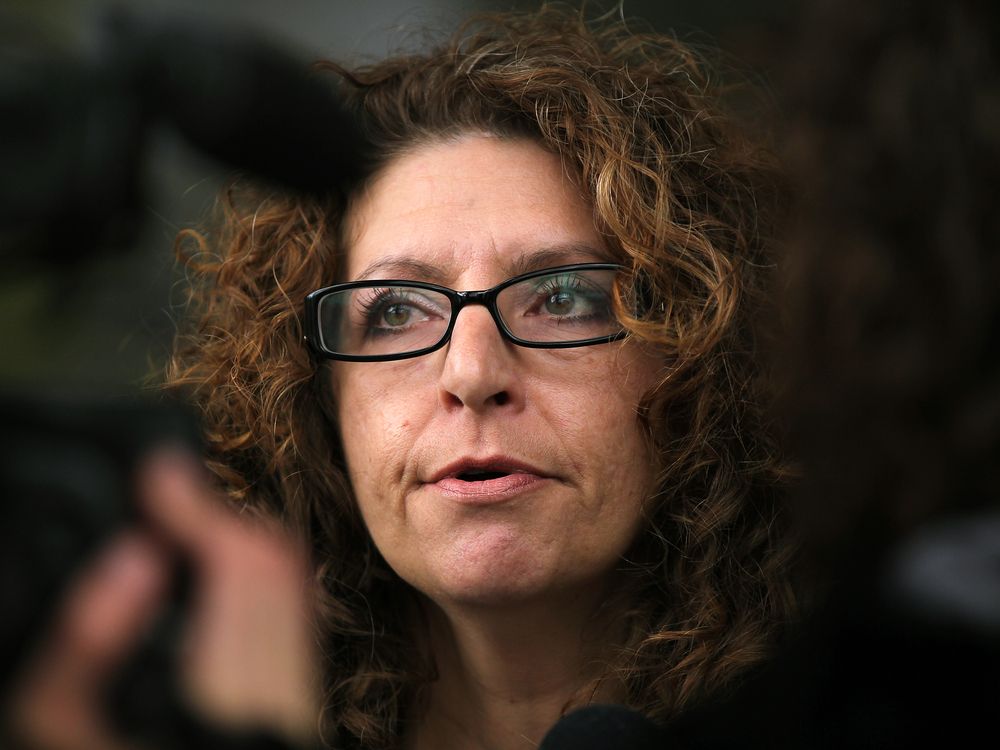 Maria Carroccia outside Superior Court of Justice following the sentencing of a client on Oct. 29, 2013.