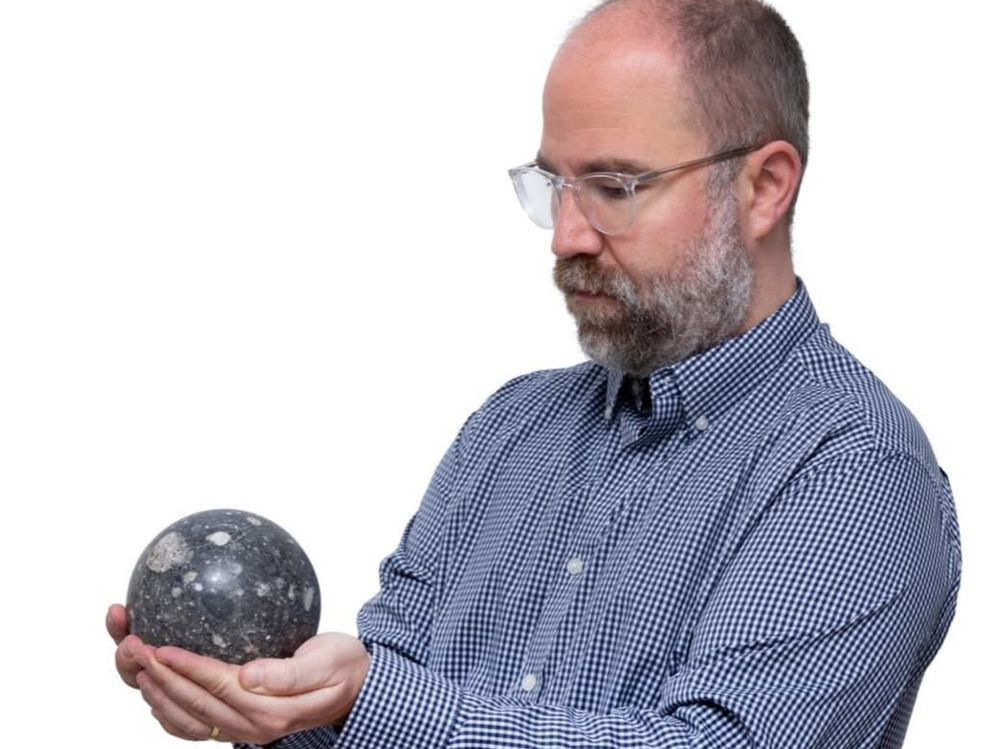  This is believed to be the largest sphere made of lunar material.