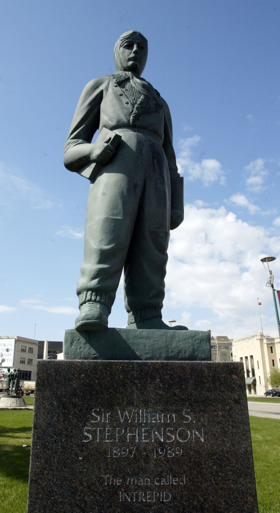  Statue of Sir William Stephenson in Winnipeg.