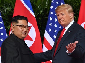 Kim Jong Un and Donald Trump.