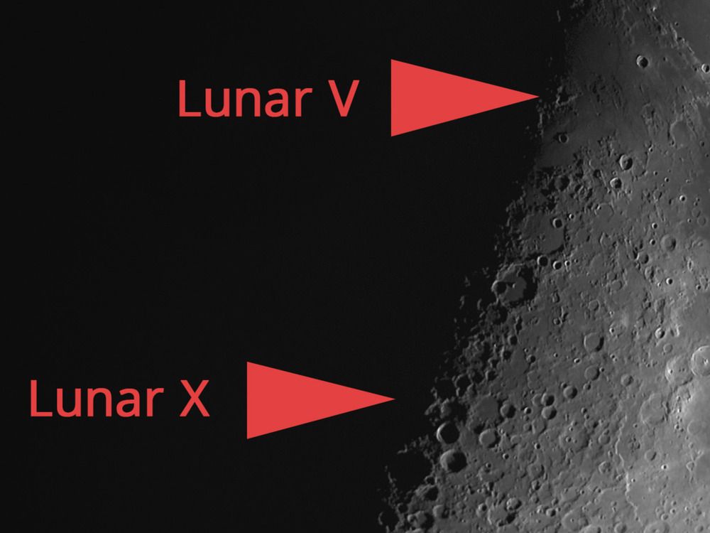  A closer zoom showing the Lunar X and Lunar V.