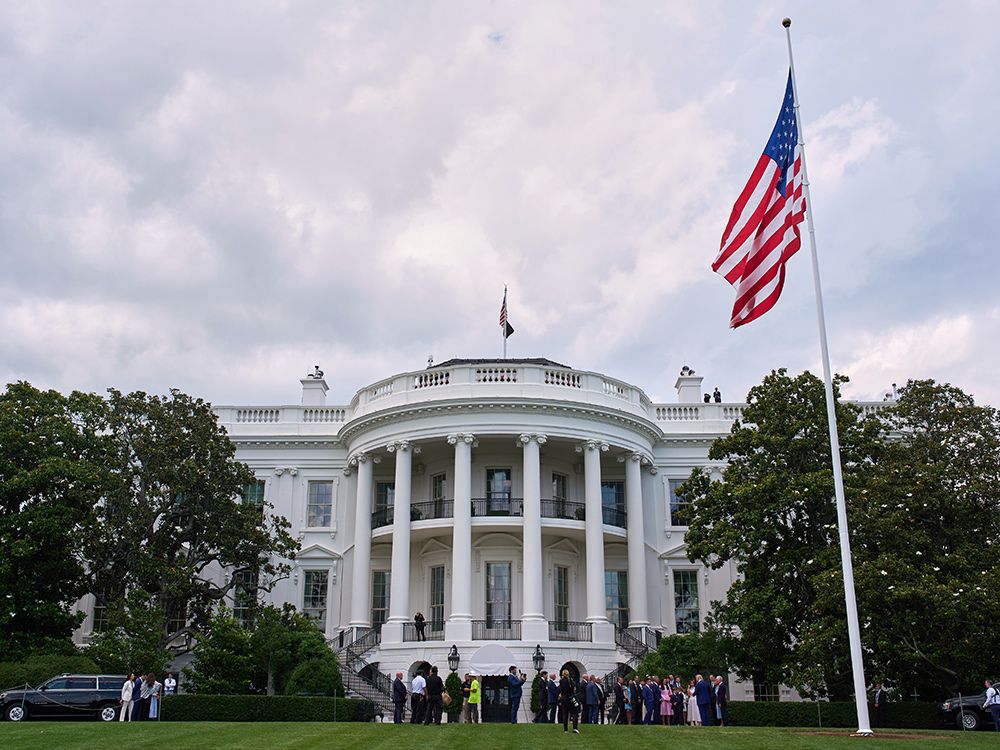 A newly installed flag pole stands on the South Lawn of the White House in Washington, Wednesday, June 18, 2025.