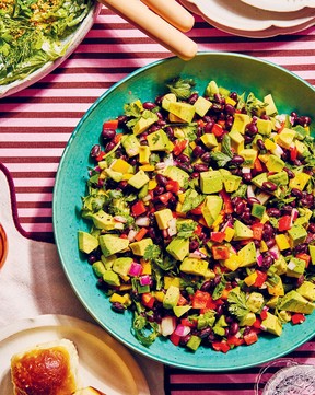 Black bean salad with Sazón vinaigrette