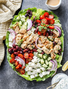 Grilled Chicken Souvlaki Salad