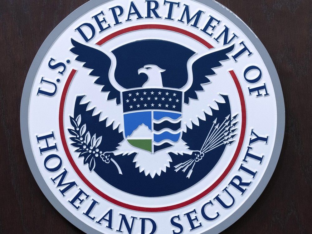 The seal of U.S. Department of Homeland Security is seen on May 21, 2025.