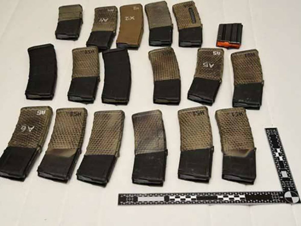  High-capacity magazines seized by the RCMP following a year-long investigation into a Quebec-based anti-government militia.