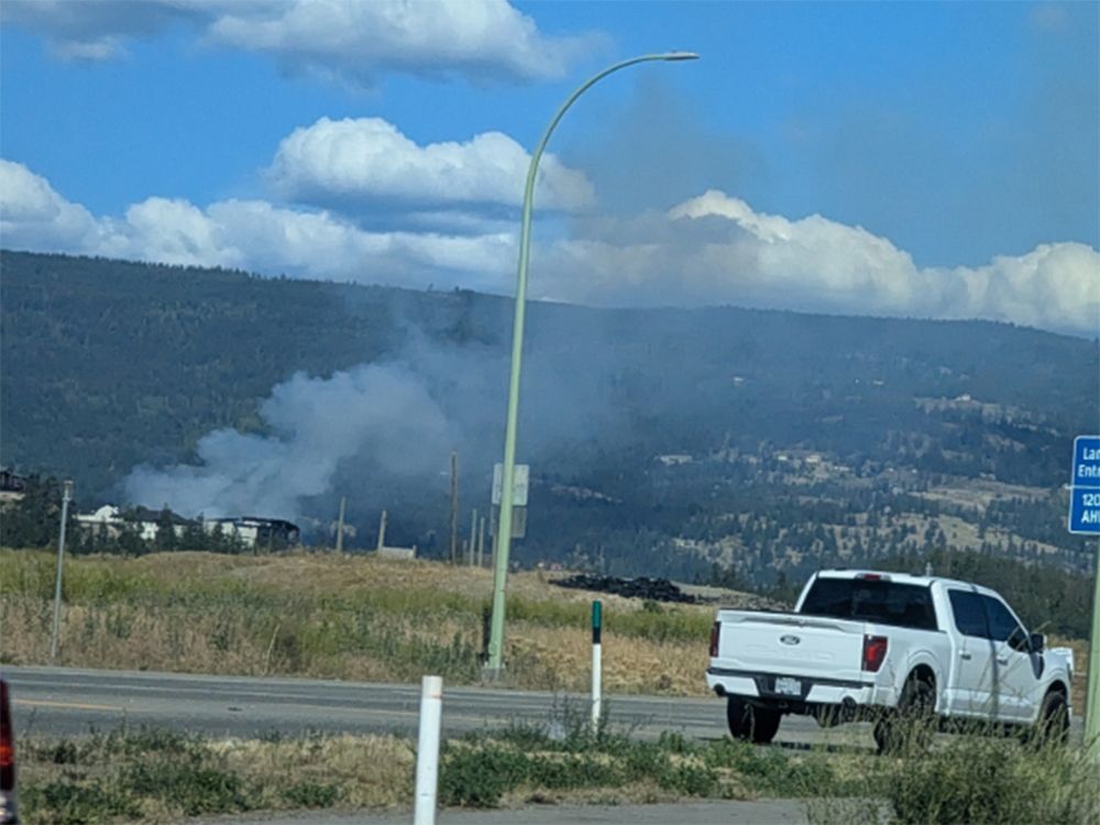 NextImg:Wildfire prompts evacuation order for several homes near Kelowna, B.C.