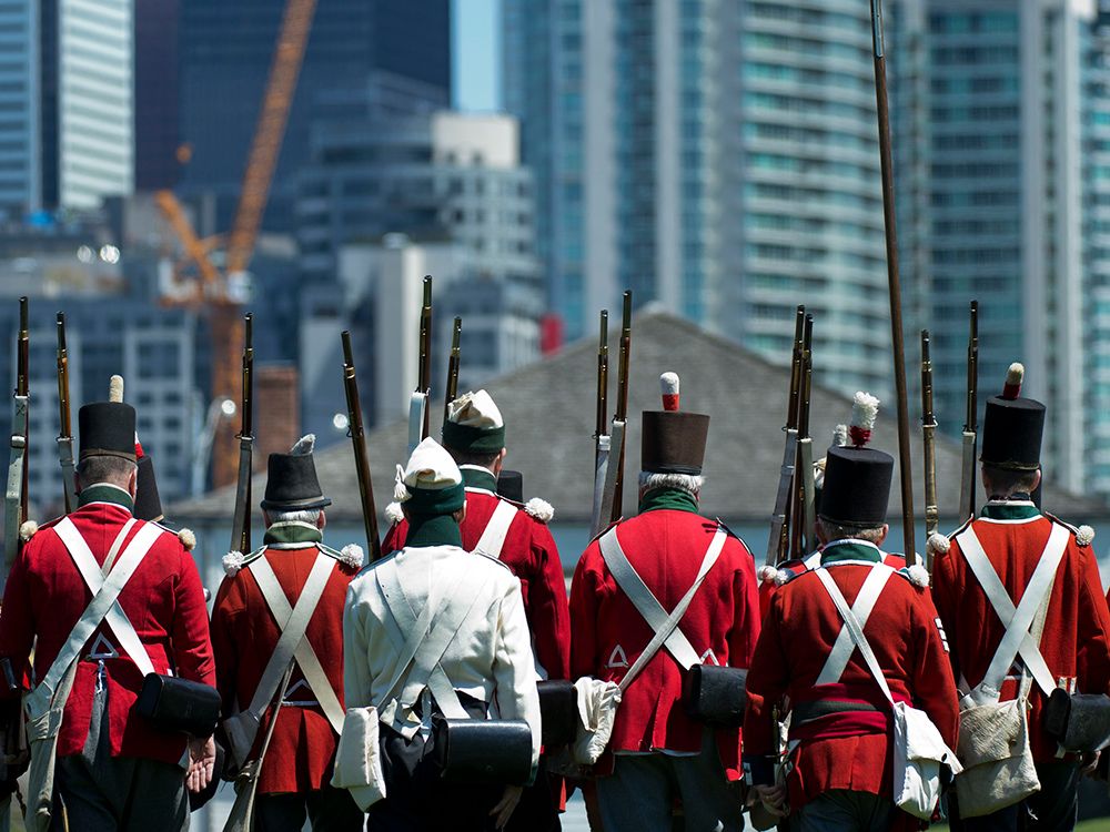 War of 1812 re-enactors at Fort York in Toronto.