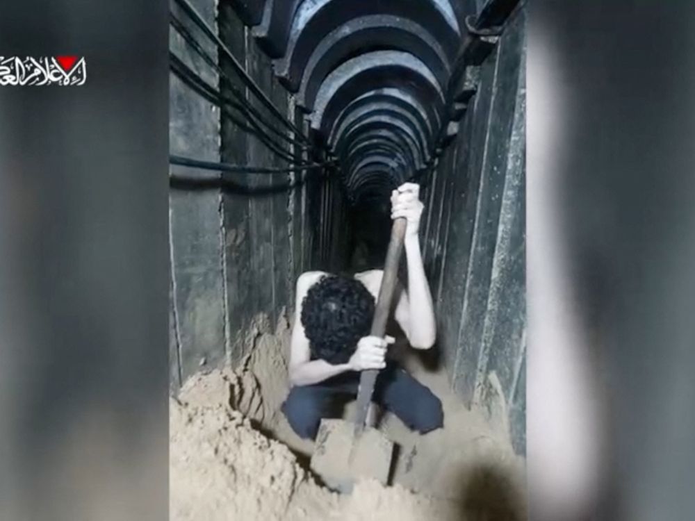 Staged photos purporting to show starving Gazans are widely publicized, but pictures such as this, showing Israeli hostage Evyatar David being forced to dig his own grave, are barely mentioned, writes Avi Benlolo. Staged photos purporting to show starving Gazans are widely publicized, but pictures such as this, showing Israeli hostage Evyatar David being forced to dig his own grave, are barely mentioned, writes Avi Benlolo.