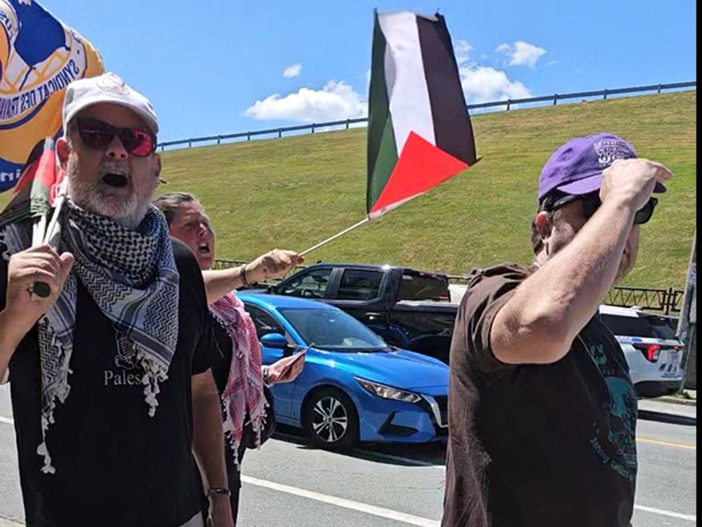 NextImg:Jewish visitor to Halifax confronted with 'Heil, heil, heil' at Palestinian rally