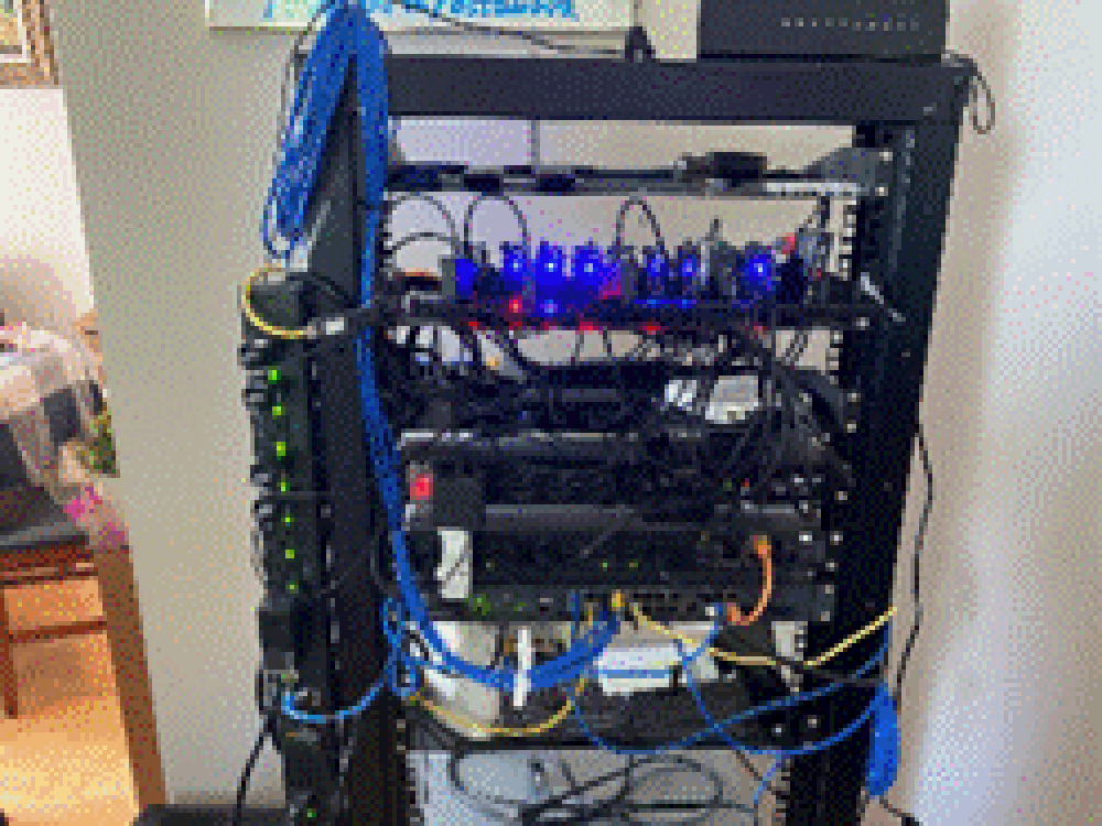  Server rack in Marshall’s living Room.
