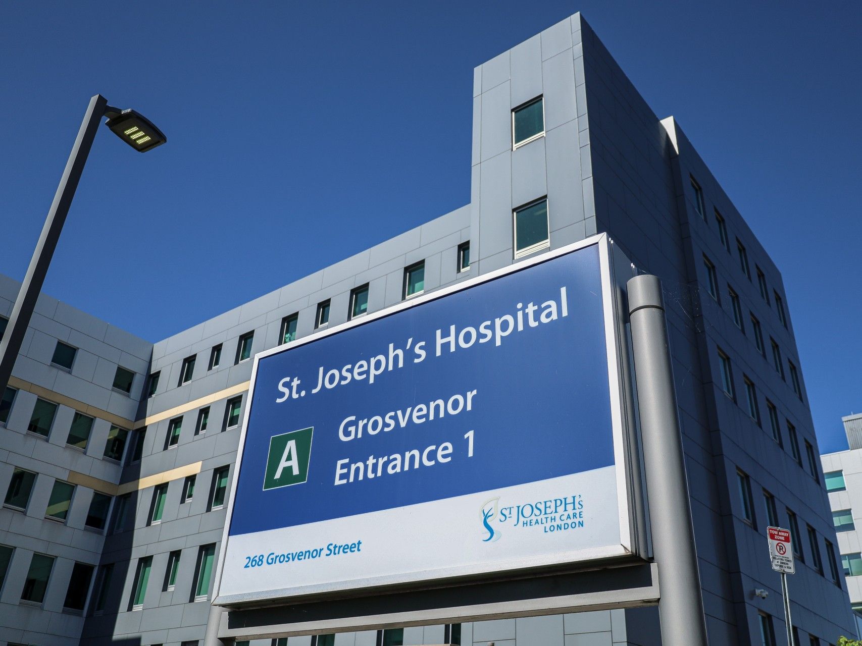  The Lawson Research Institute is located on the sixth floor of St. Joseph’s Hospital in London, Ont. The hospital says the dogs being tested are treated ethically in the service of medical advancement that benefits the public.