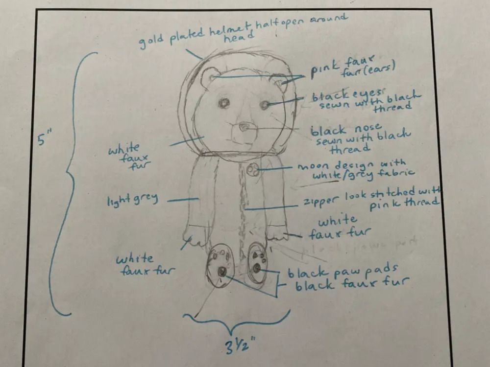  Luna the Space Polar Bear, designed by students at Royal School in Winnipeg.