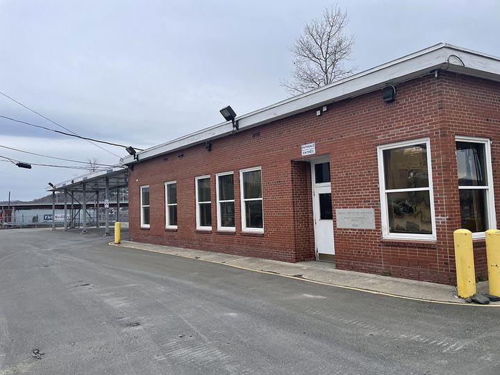  The former U.S Customs border entry facility in Madawaska, Maine on the Saint John River.