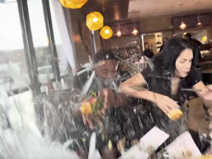 NextImg:SUV crashes through Houston restaurant as food influencers are filming