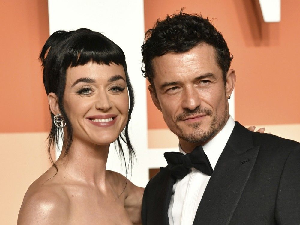  Katy Perry and Orlando Bloom appear at the Vanity Fair Oscar Party in Beverly Hills, Calif., on March 2, 2025. They announced their split in early July.