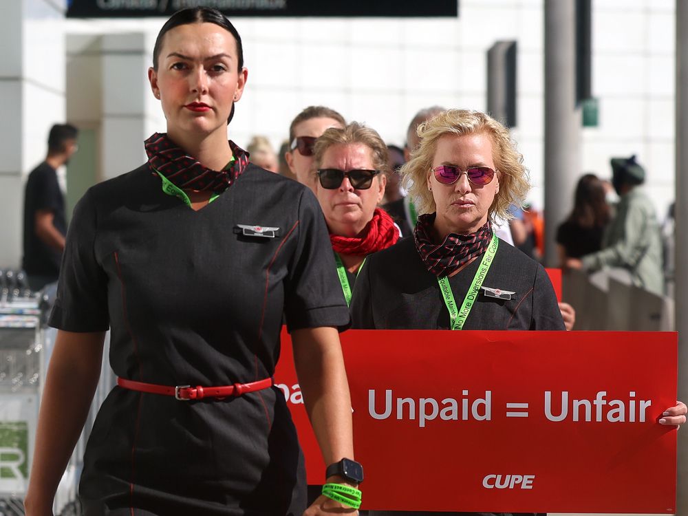 NextImg:How much work are Air Canada flight attendants not getting paid for?
