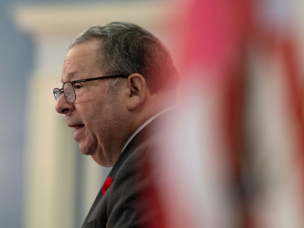  David Cohen at a Canadian Club luncheon in Ottawa on Tuesday, Oct. 31, 2023.
