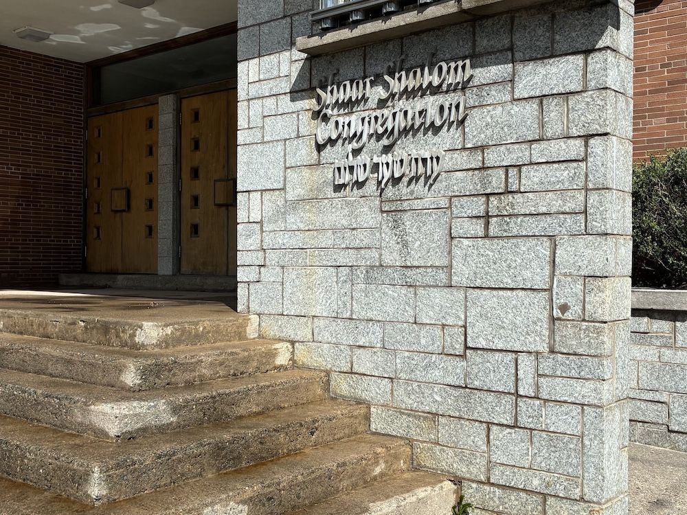 Halifax's Shaar Shalom synagogue was cleaned with a power washer after it was defaced with a swastika over the past weekend. Sept 15th 2025. Credit: Rob Roberts/Postmedia