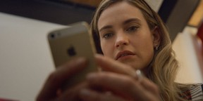 Lily James in Swiped. PHOTO BY DISNEY+.
