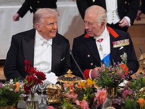 Donald Trump en Koning Charles.