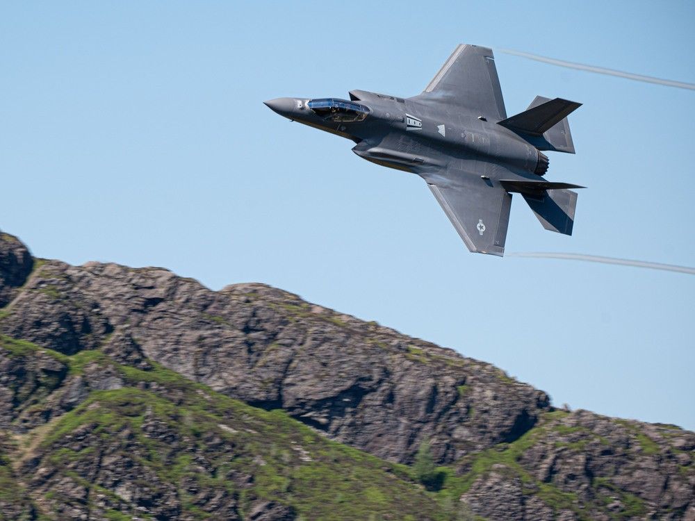 A U.S. Air Force F-35A conducts flight training on May 8, 2025.