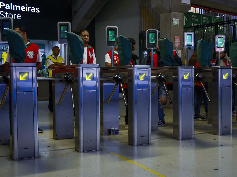 More than just borders: Facial recognition for fans entry into the Allianz Parque stadium in Sao Paulo, Brazil on October 11, 2025.  More than just borders: Facial recognition for fans entry into the Allianz Parque stadium in Sao Paulo, Brazil on October 11, 2025.