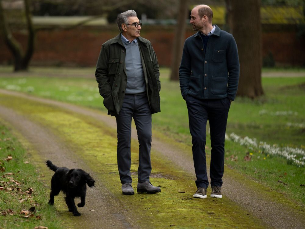  Orla, Eugene Levy and Prince William on the grounds of Windsor Castle.