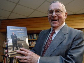 Former Saskatchewan premier Allan Blakeney