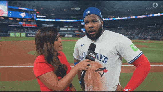 In a moving post-game interview with Sportsnet's Hazel Mae, Toronto Blue Jays star Vladimir Guerrero Jr. said he was 